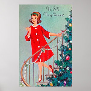 Affiche de Noël rétro