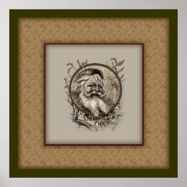 Affiche de Noël Thomas Nast Santa Claus (Devant)