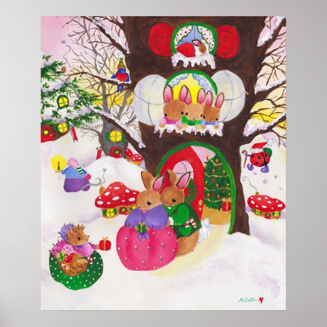 Affiche de Noël Woodland (Devant)