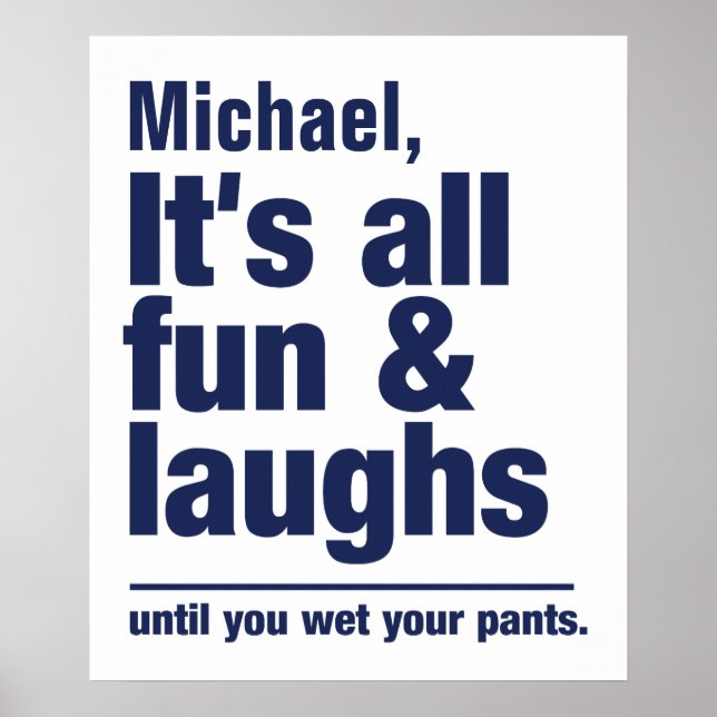 Affiche de nom personnalisé FUN & LAUGHS (Devant)