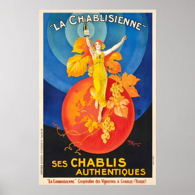 Affiche de nourriture et de boisson de Chablis par (Devant)