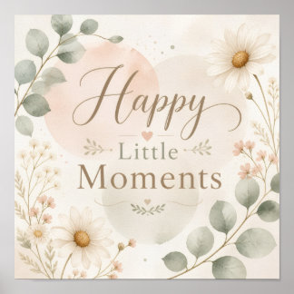 Affiche de nurserie Happy Little Moments