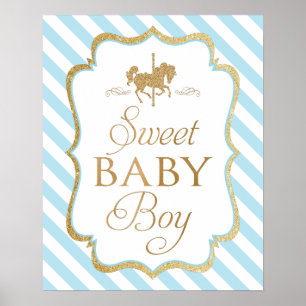 Affiche de nurserie pour bébé garçon adorable