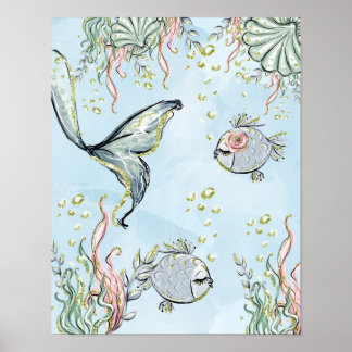 Affiche de nurserie Sous la mer