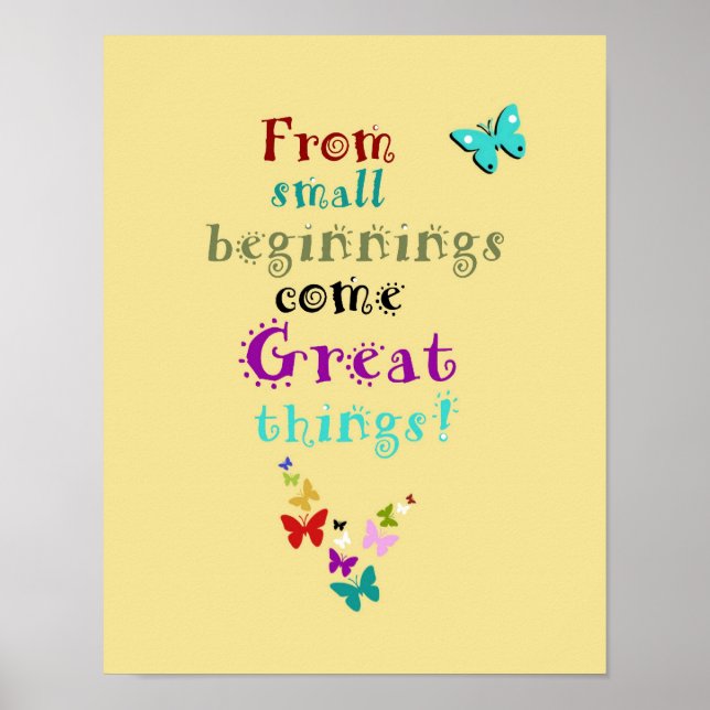 Affiche de nursery art petite débuts (Devant)