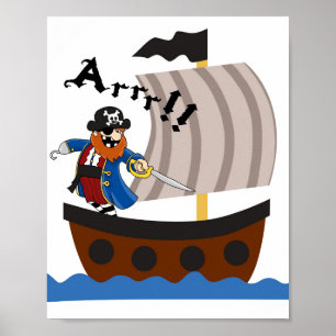 Affiche de nursery pour pirates