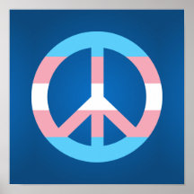 Affiche de paix du drapeau transgenre