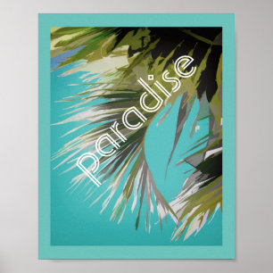 affiche de palmier tropical avec texte