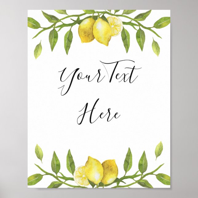 Affiche de pancarte aquarelle de verdure de fleurs (Devant)