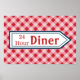 Affiche de pancarte d'art de cuisine rétro