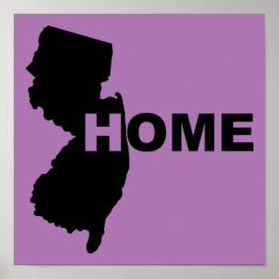Affiche de pancarte de la maison du New Jersey loi