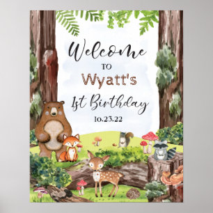 Affiche de panneau de bienvenue aux Animaux de la