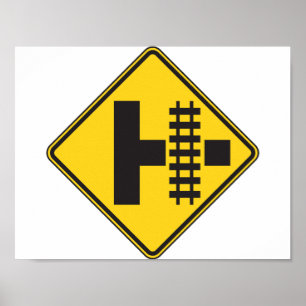Affiche de panneau de signalisation de passage à n