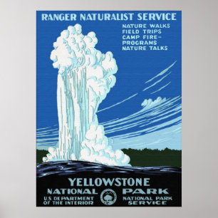 Affiche de parc national de Yellowstone