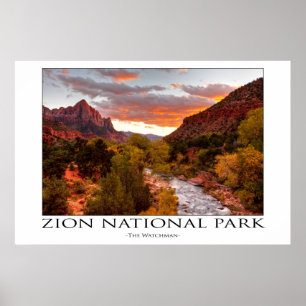 Affiche de parc national de Zion