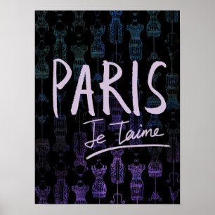 Affiche de Paris (noir)