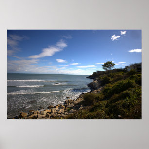 Affiche de paysage aquatique de falaise de Rhode I
