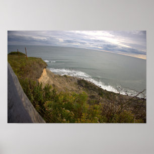 Affiche de paysage aquatique de falaise de Rhode I