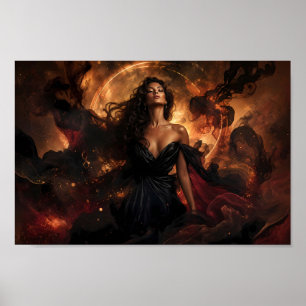 Affiche de paysage de rêve de réverie d'Ember de m