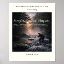 Affiche de pêche Tenkara – Pêche à la mouche japon