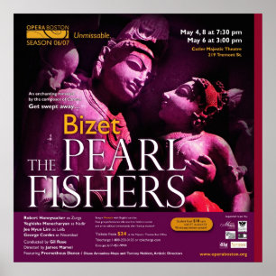 affiche de pêcheur de perle