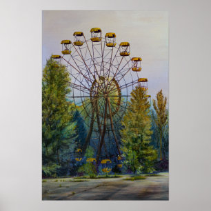 Affiche de peinture de roue Pripyat Ferris