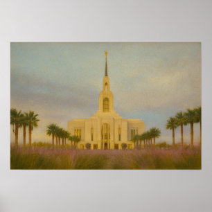 Affiche de peinture du temple de Red Cliffs Utah L