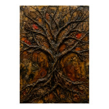 Affiche de peinture en relief de l'Arbre de Vie So