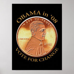 Affiche de penny d'Obama