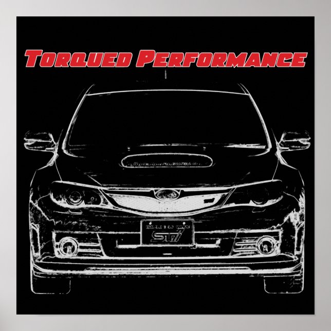 Affiche de performance torquée (Devant)