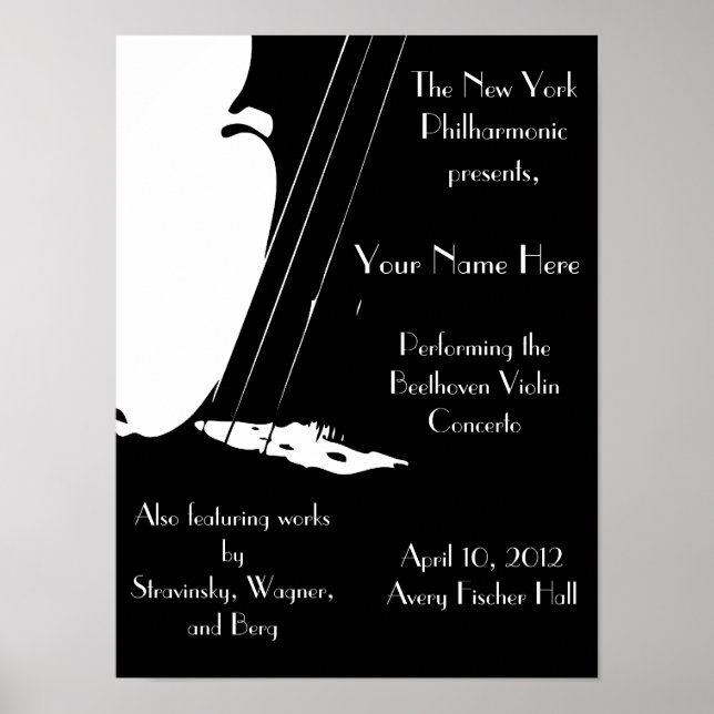 Affiche de performances personnalisable 12x16 (Devant)