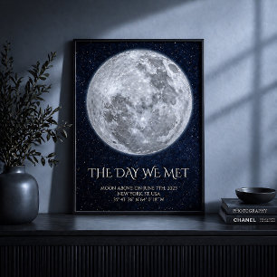 Affiche de phase de lune personnalisée de la nuit 