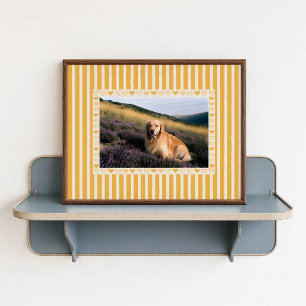 Affiche de photo Cœur Jaune - Cadeau de photo pers