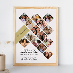Affiche de photo d'amis personnalisée, Amitié