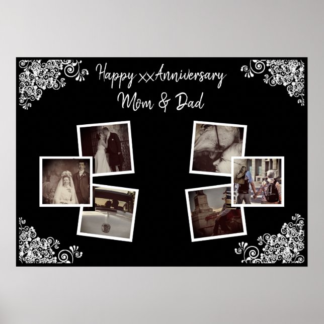 Affiche de photo d'anniversaire personnalisée (Devant)
