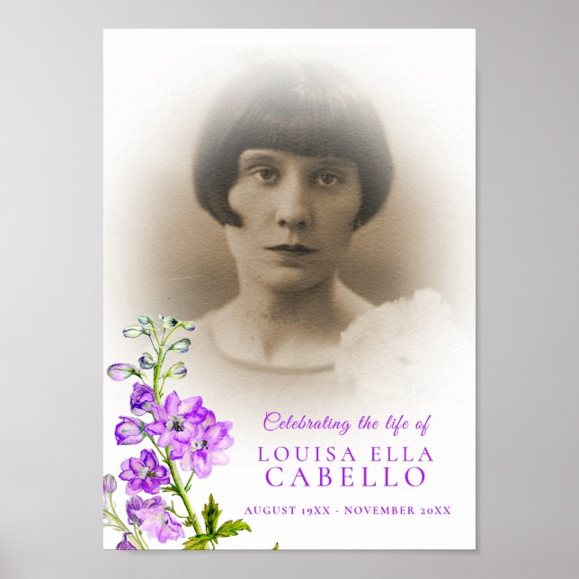 Affiche de photo de dauphinelle violette de mémori (Devant)
