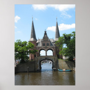 Affiche de photo de porte d'eau de Sneek/Snits