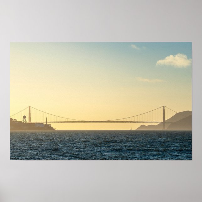 Affiche de photo d'impression du pont côtier doré  (Devant)