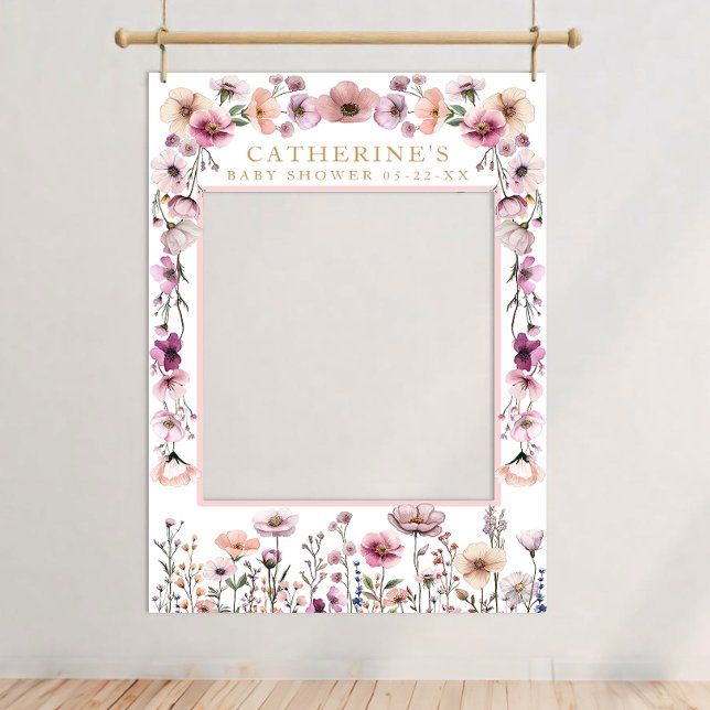 Affiche de Photobooth Fleur de Cerisier Rose – Pou ( Themed photo booth)