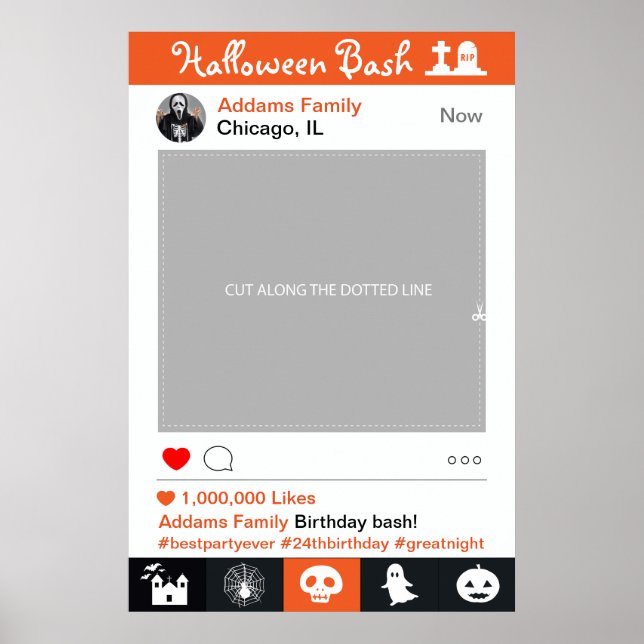Affiche de Photomaton Accessoire de Fête Cadre de  (Devant)