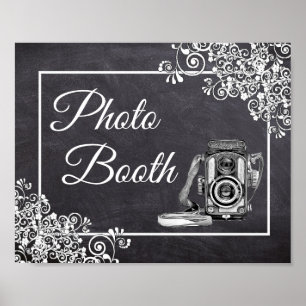 Affiche de photomaton de mariage à l'aspect tablea