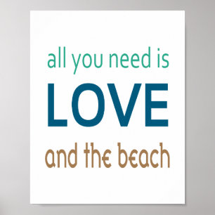 Affiche de plage d'amour (format de l'image