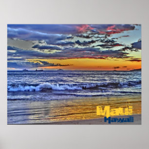 Affiche de plage de Maui Hawaii