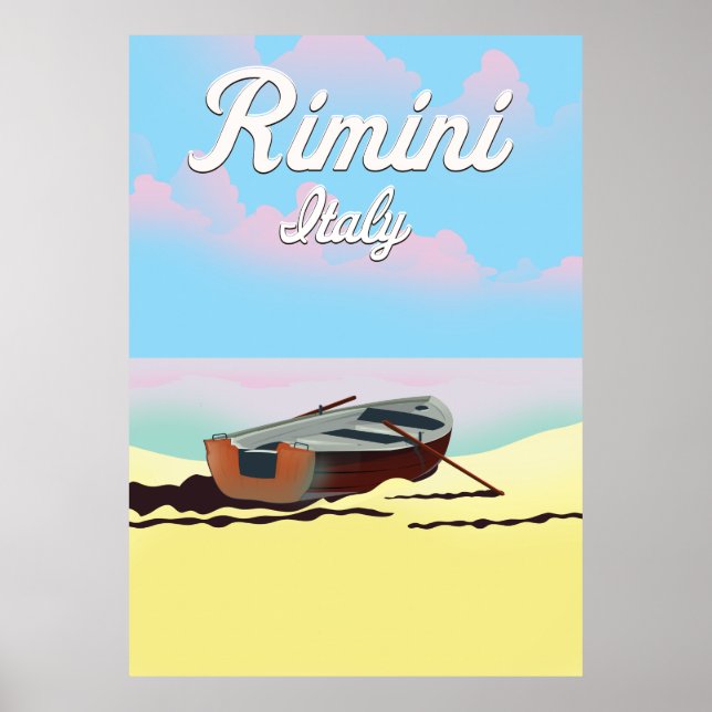 Affiche de plage de Rimini Italie (Devant)