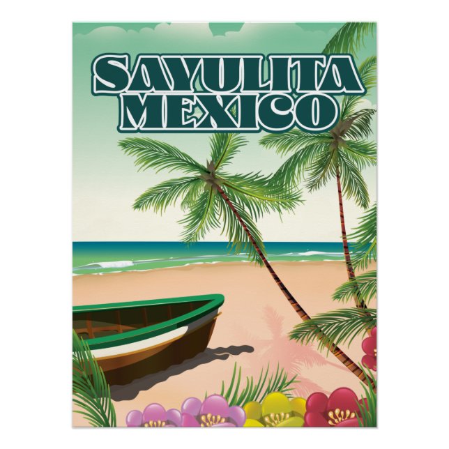 Affiche de plage de Sayulita Mexico (Devant)