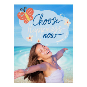 Affiche de plage inspirante Choisissez le bonheur