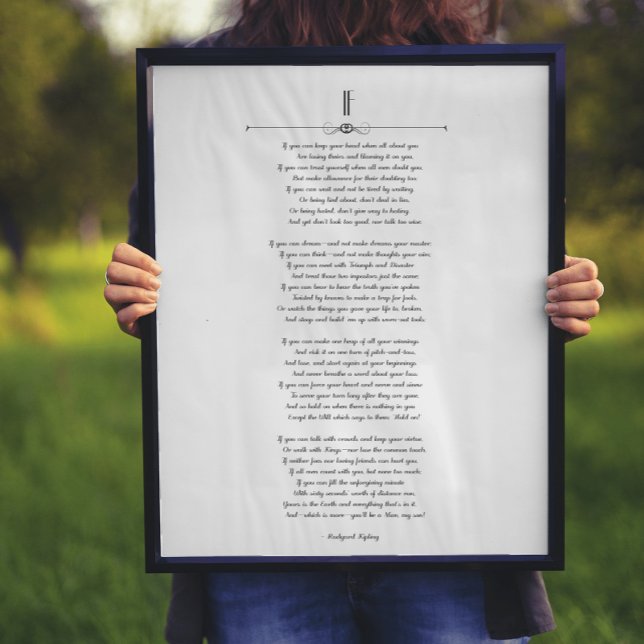Affiche de poème IF Kipling (Créateur téléchargé)