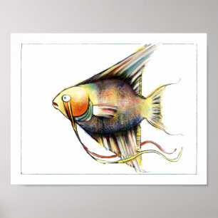 Affiche de poissons d'imaginaire : Angelo