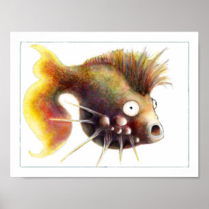 Affiche de poissons d'imaginaire : Sid Fishious