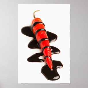 Affiche de poivre jalapeno enrobé de chocolat